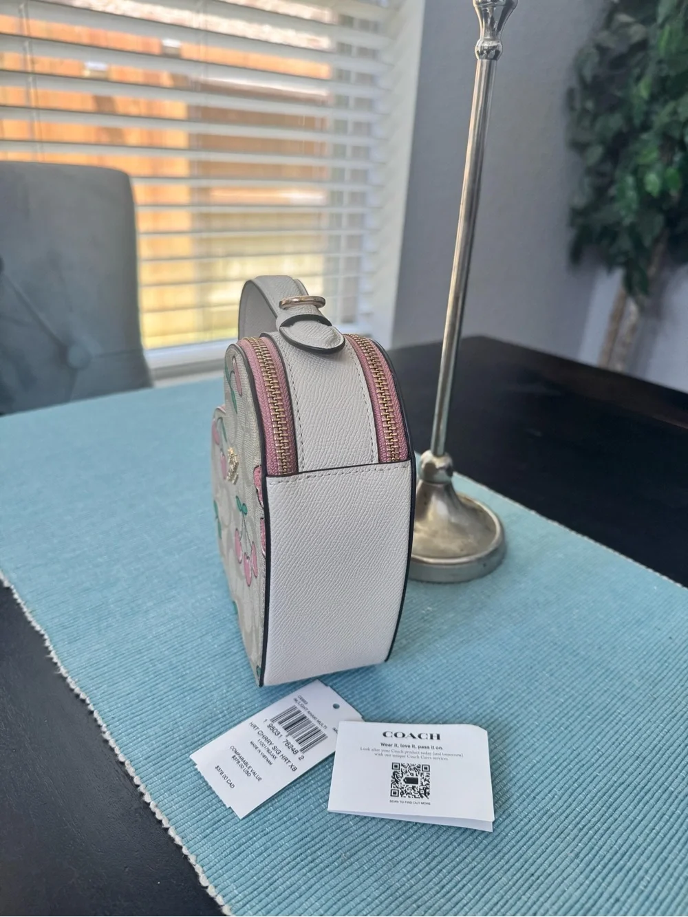 Coach Crossbody Bag In Signature Canvas With Cherry Print